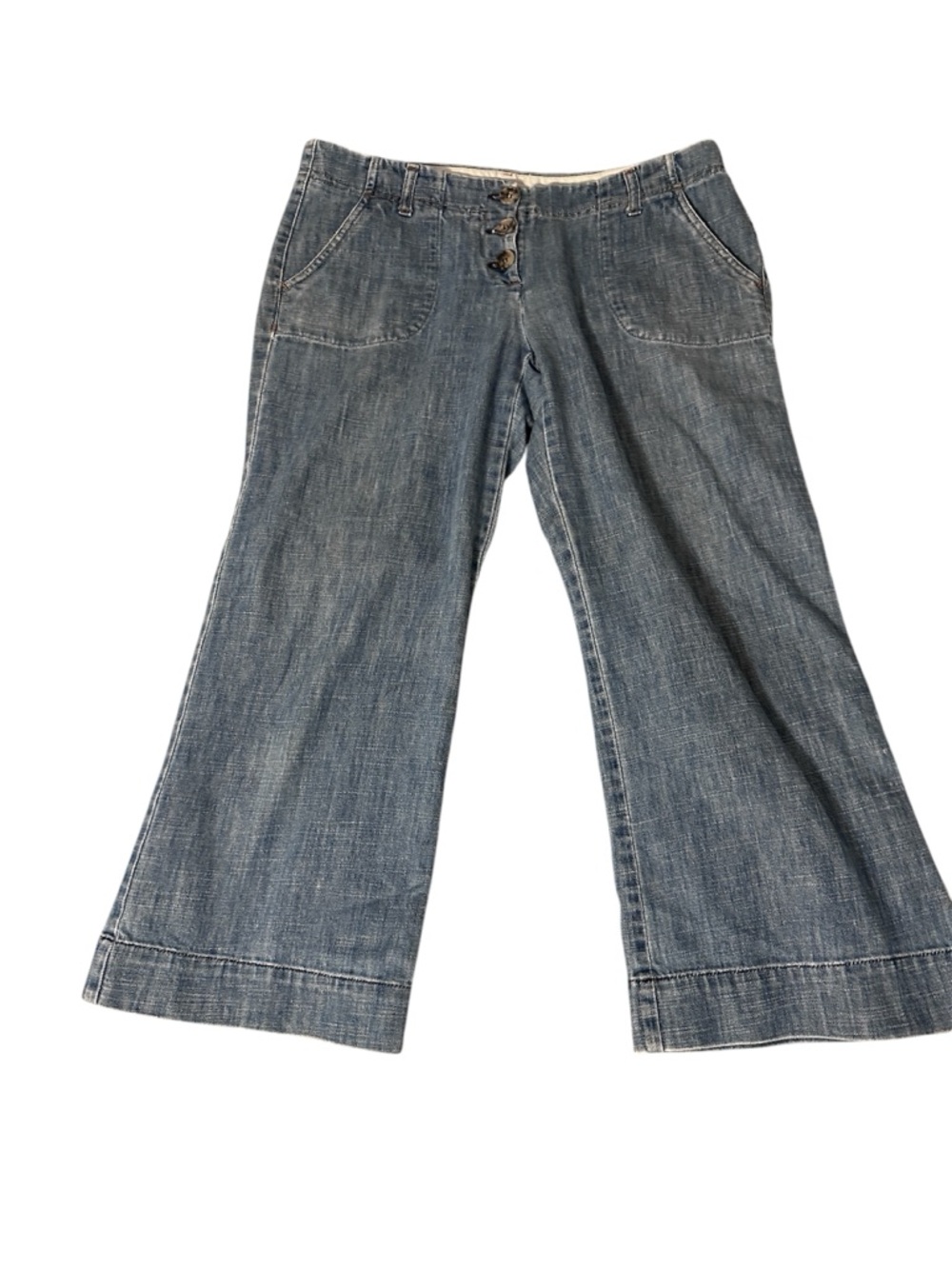 Theory Cropped Wide Leg Jeans Size 10